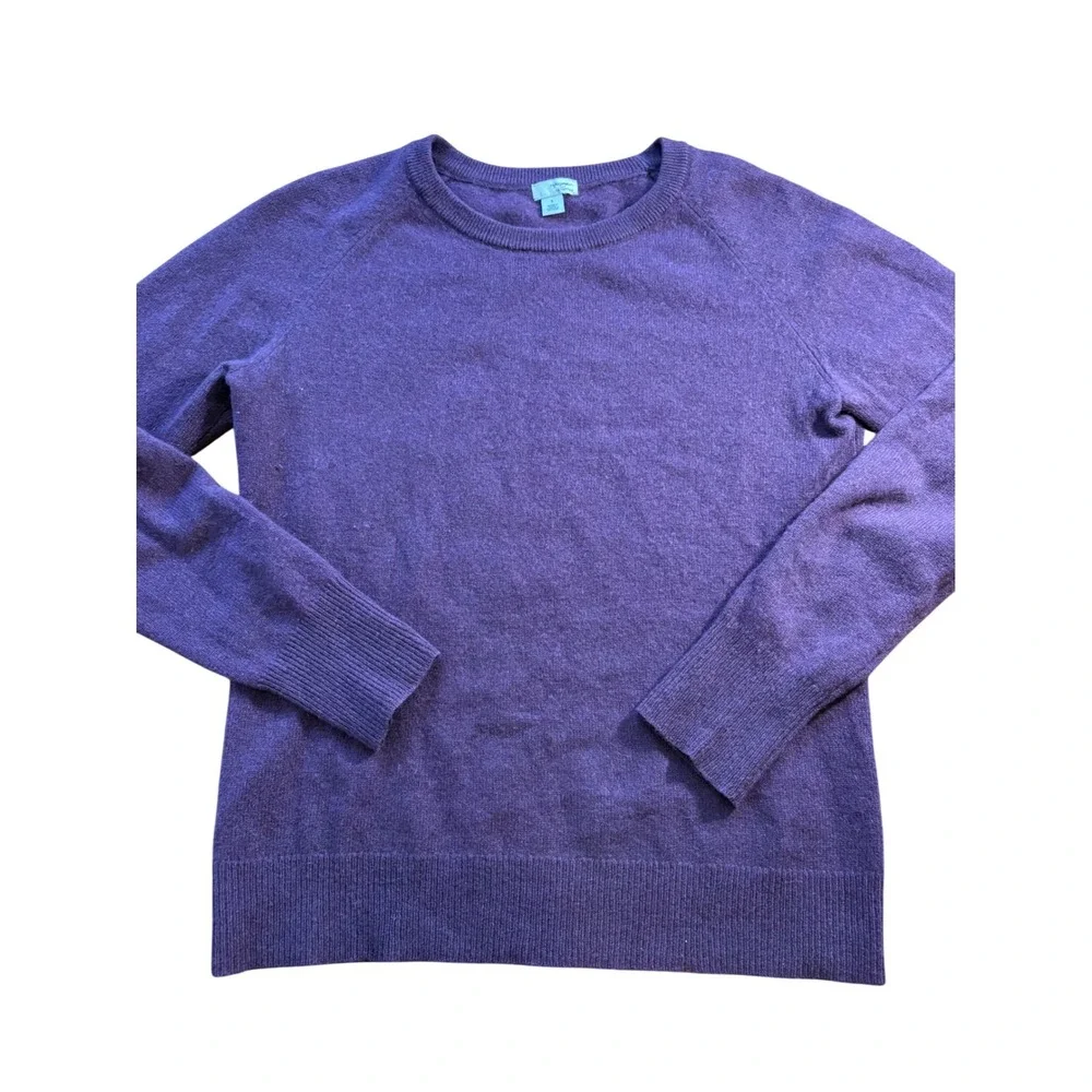 Halogen Cashmere Pullover Sweater Purple Size S‎ Crew Neck Long Sleeve